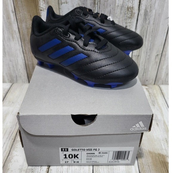 Adidas Goletto VIII FG J Soccer Cleats Black/Royal Blue GX6906 Youth - Picture 7 of 8